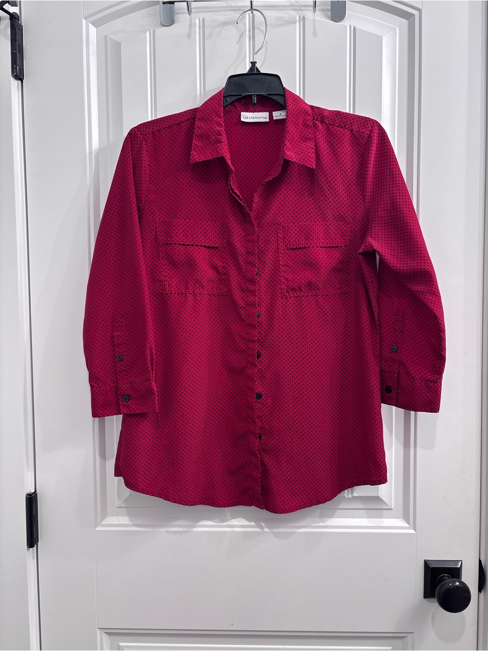 Liz Claiborne Red Dot Button-Down Shirt